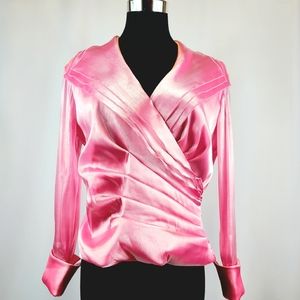 *VINTAGE* RONNI NICOLE BY OUIDA PINK BLOUSE